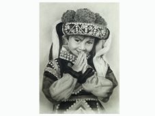 Obraz Domorodá holčička, uhel + pastel