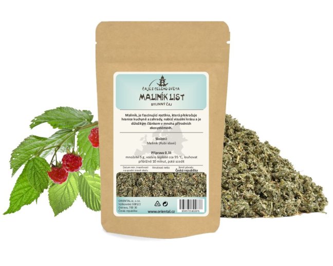 Bylinný čaj Maliník list - řez (Rubi idaei)