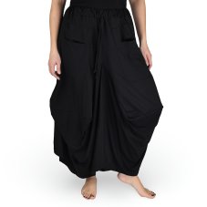 Sukně dlouhá YANI s kapsami, jednobarevná, černá
