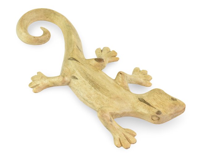 Dřevěná dekorace Ještěrka - 20 cm - var. C Dřevěná dekorace Ještěrka - 20 cm - var. C