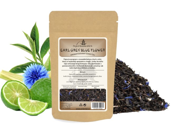 Černý aromatizovaný čaj Earl Grey Blue Flower - Gramáž čaje: 1000 g