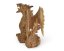 Dřevěná socha Drak 20 cm natural - II. jakost