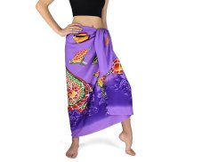 Sarong - Pareo VERADIS, fialový, želvy a ryby