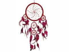 Lapač snů 16+6+5cm - červený