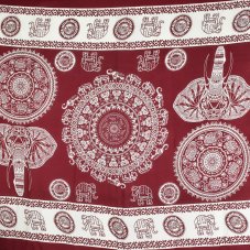 Sarong - Pareo BUN, hlava slona, červený