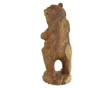 Dřevěná soška Stojící medvěd 30 cm - dvoubarevný