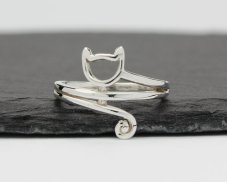 Stříbrný prsten Koťátko