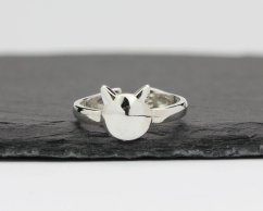 Stříbrný prsten Kočička