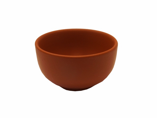 Šálek Yixing neglazovaný 4,8 cm červený