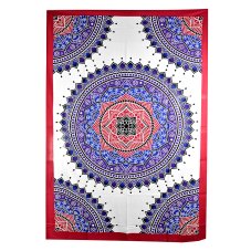 Přehoz Mandala - Lotos červený 147 x 208 cm - II. jakost