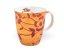Porcelánový hrnek Mai Ling, oranžová, červené květy, 400 ml