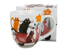 Hrnek XXL KOČKY NA SKÚTRU 1000 ml - II. jakost