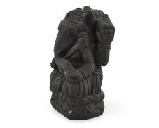 Betonová socha Ganesha černá 20 cm - II. jakost