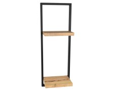 Dřevěná nástěnná police s kovovým rámem Mileson 70 x 25 cm