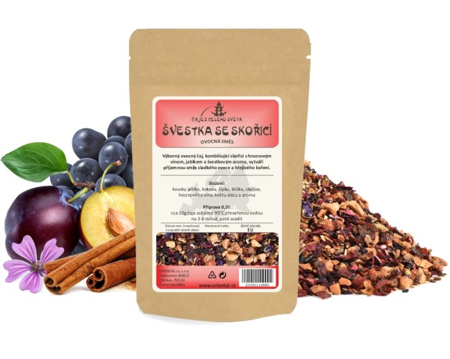 Ovocný čaj Švestka se skořicí
