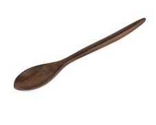 Čajová lžička 14 cm dřevěná, tmavě hnědá 1 ks