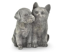 Zahradní betonová dekorace - Pejsek a kočička