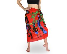 Sarong - Pareo DOMORODEC, červený, II. jakost