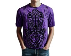 Tričko bavlna, SURE, Hamsa lotos, fialové