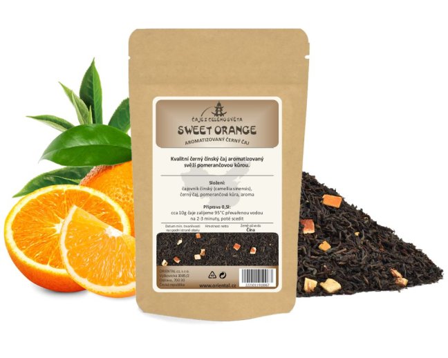 Černý aromatizovaný čaj Sweet Orange