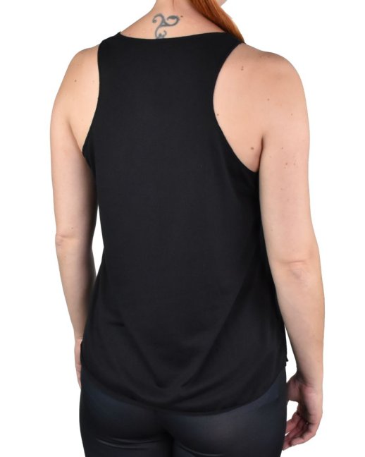 Dámské tílko YOGEE, černé, zlatý ÓM