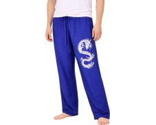 Kalhoty Nippon dlouhé, bavlna, tmavě modré, drak II