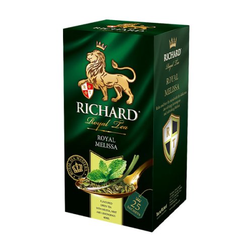 Zelený aromatizovaný čaj Richard Royal Melissa (25 sáčků) 37,5 g
