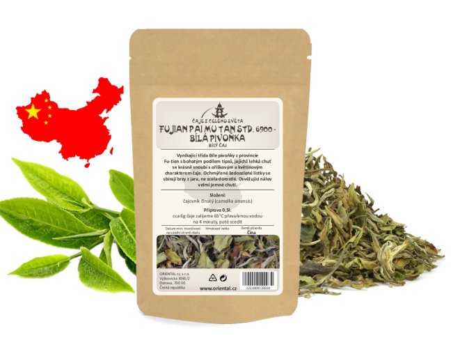 Bílý čaj China Fujian Pai Mu Tan (Bílá Pivoňka) std. 6900