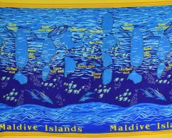 Sarong - Pareo VERADIS, modrý, Maledivy