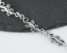 Stříbrný náramek Ještěrky - delší