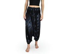 Harémové kalhoty aladin NATSU, oko, černá, kolečka pas