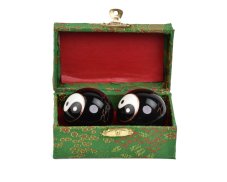 Meditační míčky Jin a Jang černé 4 cm