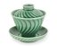 Porcelánový zhong/gaiwan Stripes, zelený, dekor pruhů, 180 ml