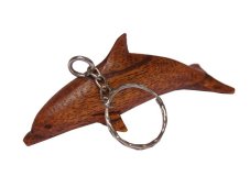 Klíčenka dřevo - delfín 9 cm