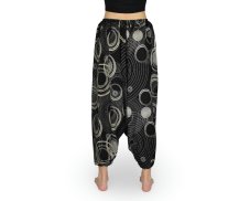 Harémové kalhoty aladin MAERA, černá, kružnice