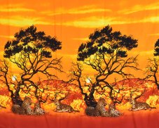 Sarong - Pareo REN, savana, oranžová
