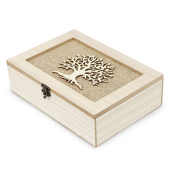 Dřevěný box na čaje a drobnosti, 6 přihrádek