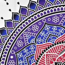 Přehoz Mandala - Lotos červený 147 x 208 cm - II. jakost