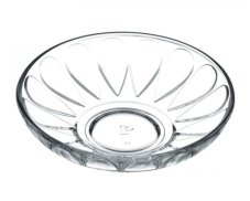 Skleněný podšálek 10 cm zdobený - karton 6 ks