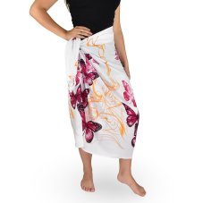 Sarong - Pareo BUN, motýli, růžová, II. jakost
