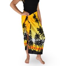 Sarong - Pareo BUN, palmy, žlutá