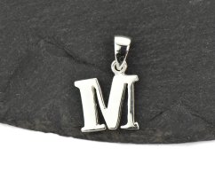 Stříbrný přívěsek Písmeno "M"