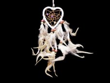 Lapač snů Heart 7 cm bílý