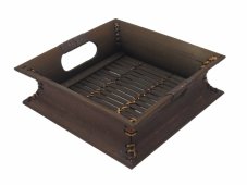 Dřevěný podnos bambus červenohnědý velký 37 x 37 cm