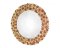 Zrcadlo s dřevěným rámem Round Cookies 81 cm