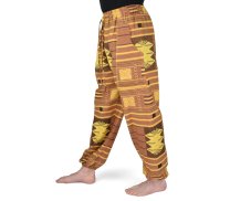 Kalhoty jóga WAAN, žlutohnědé