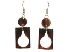 Náušnice perleť vyřezávaná