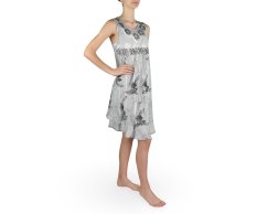 Dámské krátké šaty Wanda, batika, světle šedé