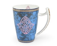 Porcelánový hrnek Celtic, modrý, keltský dekor, 500 ml