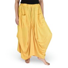 Sukně dlouhá YANI s kapsami, jednobarevná, žlutá